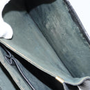 CELINE Horse Carriage Shoulder Bag Leather Black Gold Auth ARZ121-12