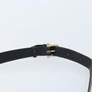 CELINE Horse Carriage Shoulder Bag Leather Black Gold Auth ARZ121-8