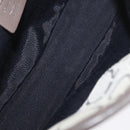Salvatore Ferragamo Gancini Handtasche Canvas Grau Silber Auth ARZ122-11