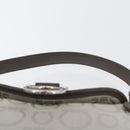 Salvatore Ferragamo Gancini Handtasche Canvas Grau Silber Auth ARZ122-14