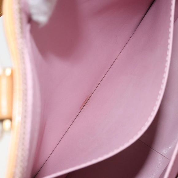 LOUIS VUITTON Monogram Vernis Columbus Tas Marshmallow Roze M91032 Auth ARZ126