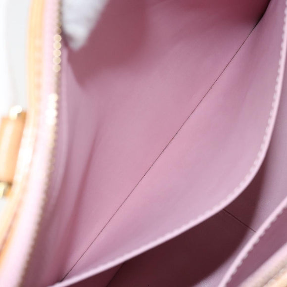 LOUIS VUITTON Monogram Vernis Columbus Tas Marshmallow Roze M91032 Auth ARZ126