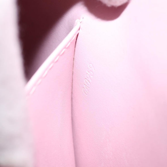 LOUIS VUITTON Monogram Vernis Columbus Tas Marshmallow Roze M91032 Auth ARZ126