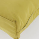 PRADA Tote Bag Nylon Yellow Gold Auth ARZ128-16