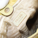 PRADA Tote Bag Nylon Yellow Gold Auth ARZ128-10