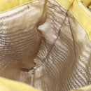 PRADA Tote Bag Nylon Yellow Gold Auth ARZ128-18