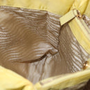 PRADA Tote Bag Nylon Yellow Gold Auth ARZ128-21
