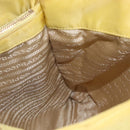 PRADA Tote Bag Nylon Yellow Gold Auth ARZ128-22
