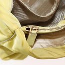 PRADA Tote Bag Nylon Yellow Gold Auth ARZ128-25