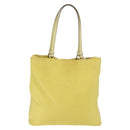 PRADA Tote Bag Nylon Yellow Gold Auth ARZ128-2