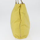 PRADA Tote Bag Nylon Yellow Gold Auth ARZ128-3