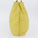 PRADA Tote Bag Nylon Yellow Gold Auth ARZ128-4