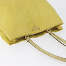 PRADA Tote Bag Nylon Yellow Gold Auth ARZ128-6
