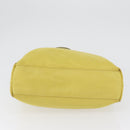 PRADA Tote Bag Nylon Yellow Gold Auth ARZ128-5