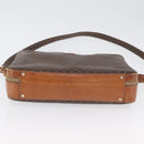 CELINE Macadam Canvas Business Bag PVC Leather 2way Brown Gold Auth ARZ129-5