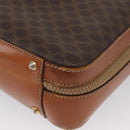 CELINE Macadam Canvas Business Bag PVC Leather 2way Brown Gold Auth ARZ129-16