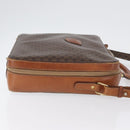 CELINE Macadam Canvas Business Bag PVC Leather 2way Brown Gold Auth ARZ129-3