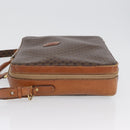 CELINE Macadam Canvas Business Bag PVC Leather 2way Brown Gold Auth ARZ129-4