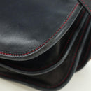 Miu Miu Shoulder Bag Suede Navy Gold Auth ARZ130V-18