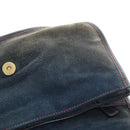 Miu Miu Shoulder Bag Suede Navy Gold Auth ARZ130V-22