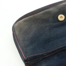 Miu Miu Shoulder Bag Suede Navy Gold Auth ARZ130V-23