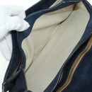 Miu Miu Shoulder Bag Suede Navy Gold Auth ARZ130V-27