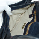 Miu Miu Shoulder Bag Suede Navy Gold Auth ARZ130V-10