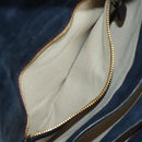 Miu Miu Shoulder Bag Suede Navy Gold Auth ARZ130V-29