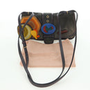 Miu Miu Shoulder Bag Suede Navy Gold Auth ARZ130V-12