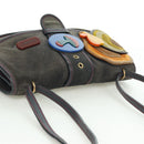 Miu Miu Shoulder Bag Suede Navy Gold Auth ARZ130V-6
