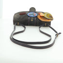 Miu Miu Shoulder Bag Suede Navy Gold Auth ARZ130V-7
