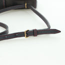 Miu Miu Shoulder Bag Suede Navy Gold Auth ARZ130V-8