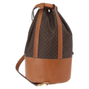 CELINE Macadam Canvas Shoulder Bag PVC Leather Brown Gold Auth ARZ131A-3