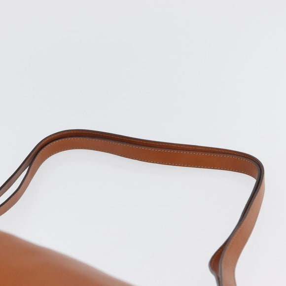 CELINE Macadam Canvas Shoulder Bag PVC Leather Brown Gold Auth ARZ131A