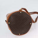 CELINE Macadam Canvas Shoulder Bag PVC Leather Brown Gold Auth ARZ131A-9