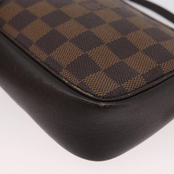 LOUIS VUITTON Damier Ebene Trousse Make-up-Täschchen N51982 LV Auth ARZ134