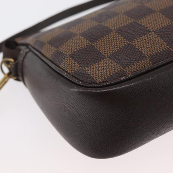 LOUIS VUITTON Damier Ebene Trousse Make-up-Täschchen N51982 LV Auth ARZ134