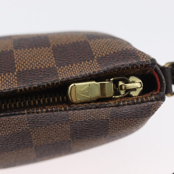 LOUIS VUITTON Damier Ebene Trousse Make-up-Täschchen N51982 LV Auth ARZ134