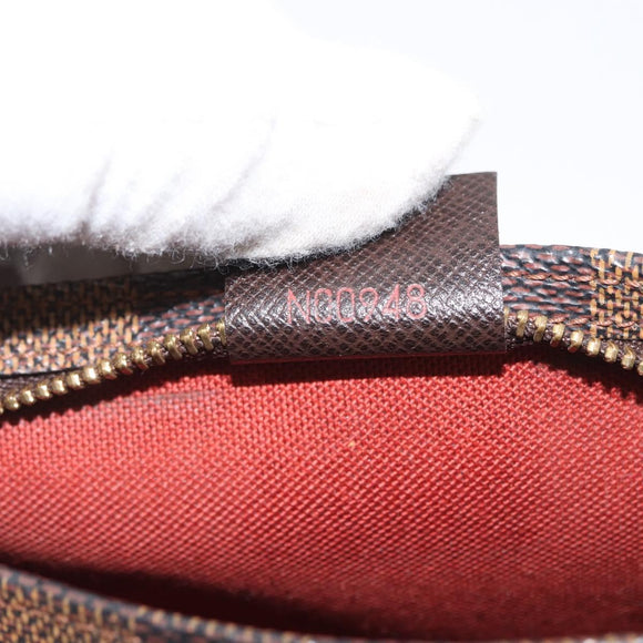 LOUIS VUITTON Damier Ebene Trousse Make-up-Täschchen N51982 LV Auth ARZ134