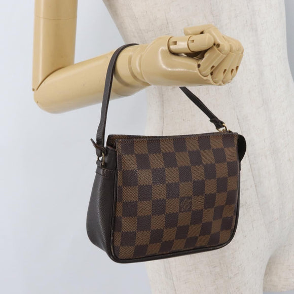LOUIS VUITTON Damier Ebene Trousse Make-up-Täschchen N51982 LV Auth ARZ134