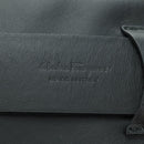 Salvatore Ferragamo Gancini Waist bag Leather Black Gold Auth ARZ136V-9