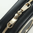 Salvatore Ferragamo Gancini Waist bag Leather Black Gold Auth ARZ136V-20