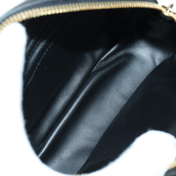 Salvatore Ferragamo Gancini Waist bag Leather Black Gold Auth ARZ136V
