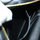 Salvatore Ferragamo Gancini Waist bag Leather Black Gold Auth ARZ136V-23