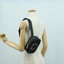 Salvatore Ferragamo Gancini Waist bag Leather Black Gold Auth ARZ136V-24