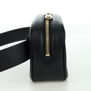 Salvatore Ferragamo Gancini Waist bag Leather Black Gold Auth ARZ136V-4
