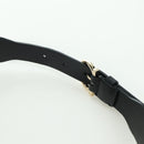 Salvatore Ferragamo Gancini Waist bag Leather Black Gold Auth ARZ136V-14