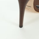 GUCCI High Heels Sandals Leather 35 1/2 Brown Auth ARZ137V-11