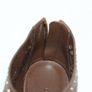 GUCCI High Heels Sandals Leather 35 1/2 Brown Auth ARZ137V-16