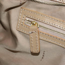 FENDI Zucchino Canvas Hand Bag Coated Canvas Green Gold Auth ARZ139-21